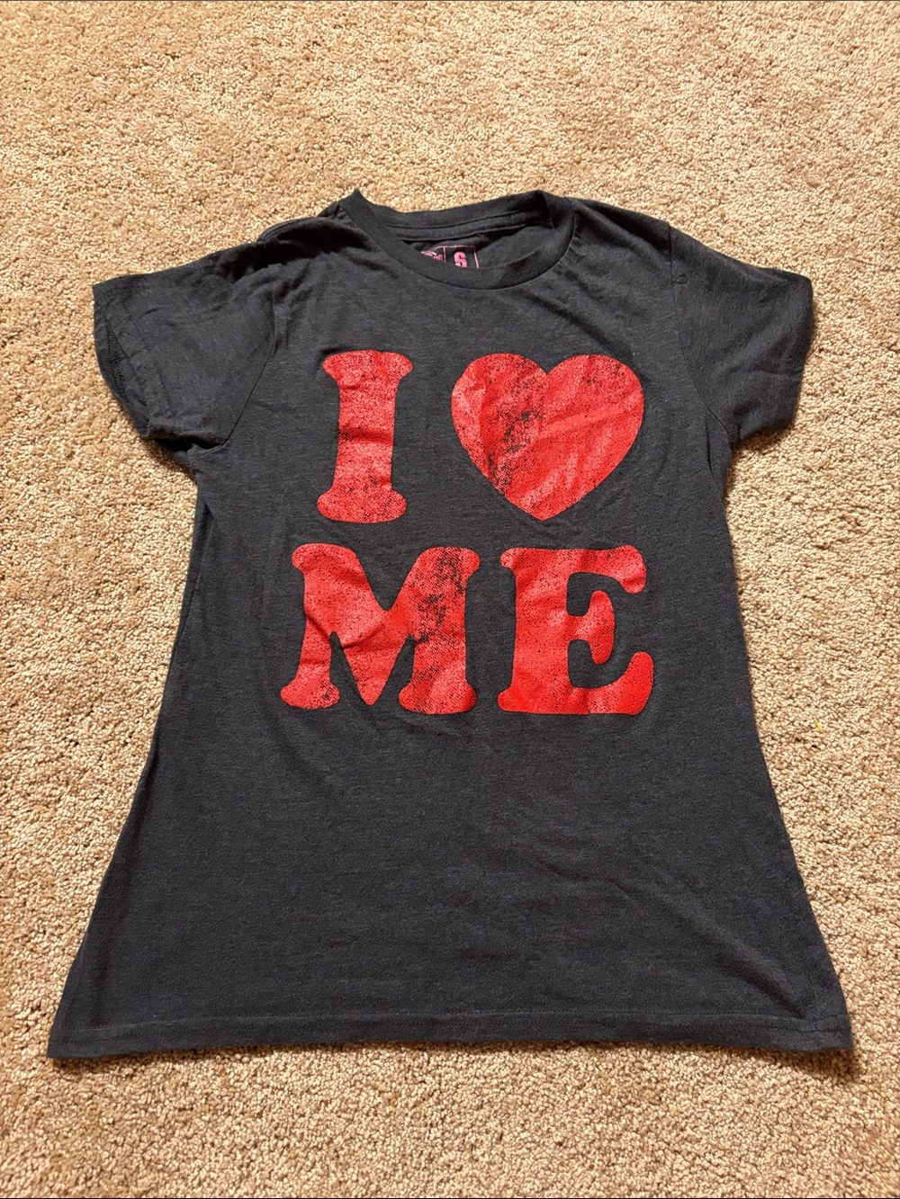 Women’s  Graphic Tee with Red 'I ❤️ ME' Print